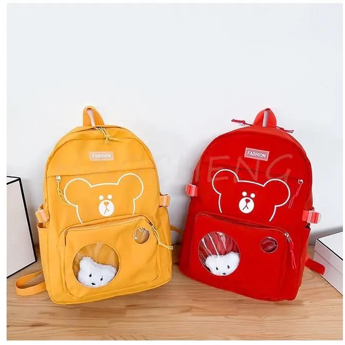 [COD] Ransel Sekolah Remaja Wanita Motif 2 Bulat Termurah / Model Ransel Tas Wanita Terbaru / Tas Pungung /Tas Kuliah Wanita Style Korea / Ransel Bahu Wanita