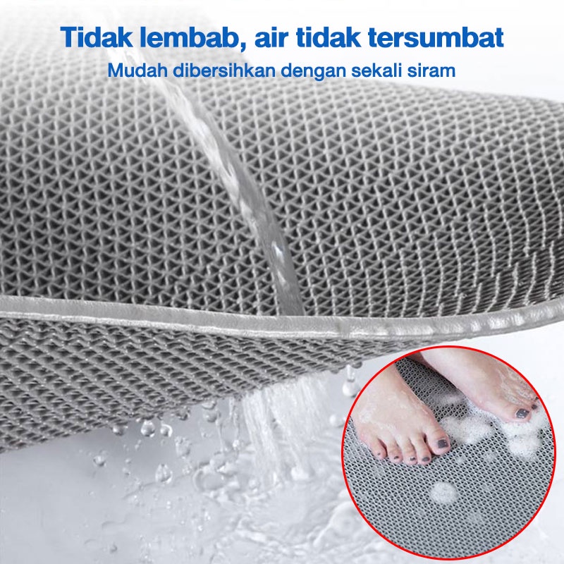 Keset karet anti selip bahan PVC tebal 4/6mm keset kamar mandi anti selip keset lantai kamar mandi keset anti slip berbagai ukuran