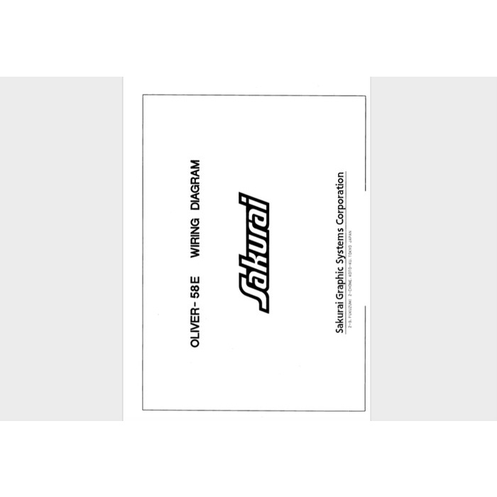 BUKU JALUR KELISTRIKAN (WIRING DIAGRAM) MESIN OLIVER