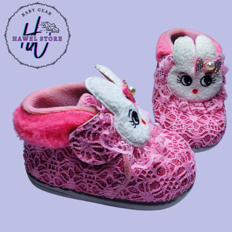 Sepatu anak perempuan BROKAT BONEKA BOOT usia 1-3tahun