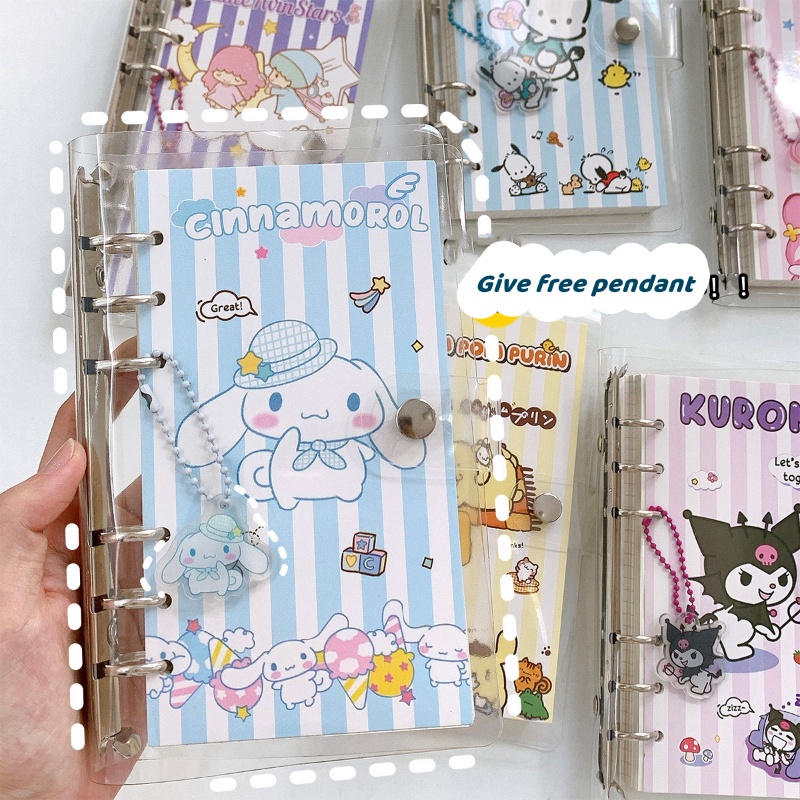 Sanrio Buku Catatan / Diary Loose Leaf 100 Halaman Ukuran A6 Motif Kartun Untuk Sekolah / Kantor