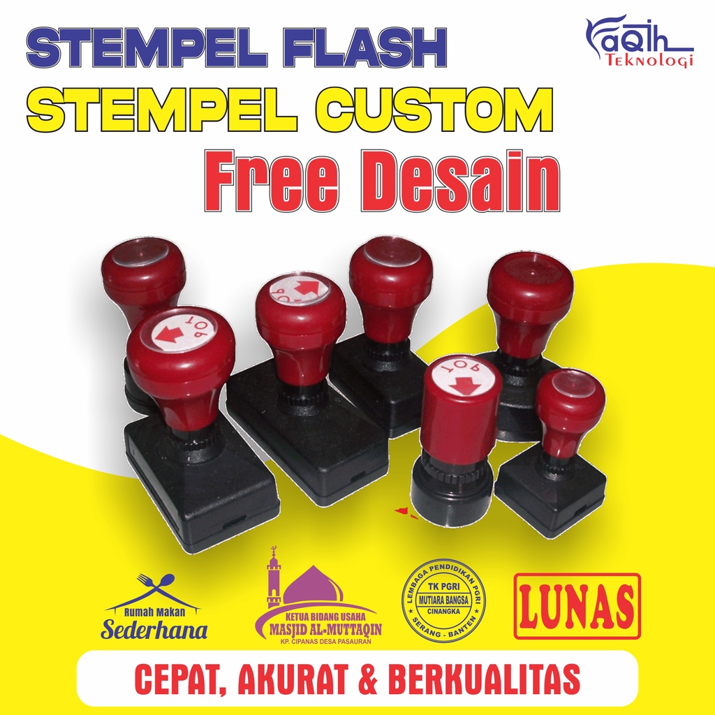 

Stempel, stempel otomatis desain custom, free tambah warna