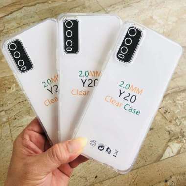 TEBAL! Softcase SIMPLE Bening TPU VIVO Y21 Y21s Y21A Y21T Y20 Y20i Y20s Y20sG Y33T Y33s Y30 Y30i Y50 S1 Z1 PRO Silicone Clear Heavy Case Soft Thick HD Casing Glossy Murah Tapi Bagus CAMERA Putih Transparant Transparent Kondom Karet Plastik 4G 5G A S T i G