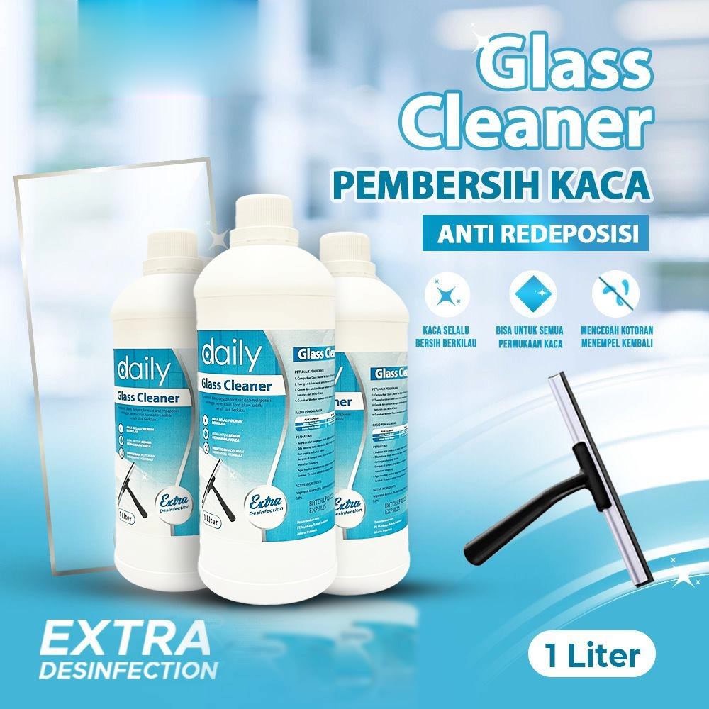 GLASS CLEANER 1L PEMBERSIH KACA ANTI REDEPOSISI DAILY 1 LITER