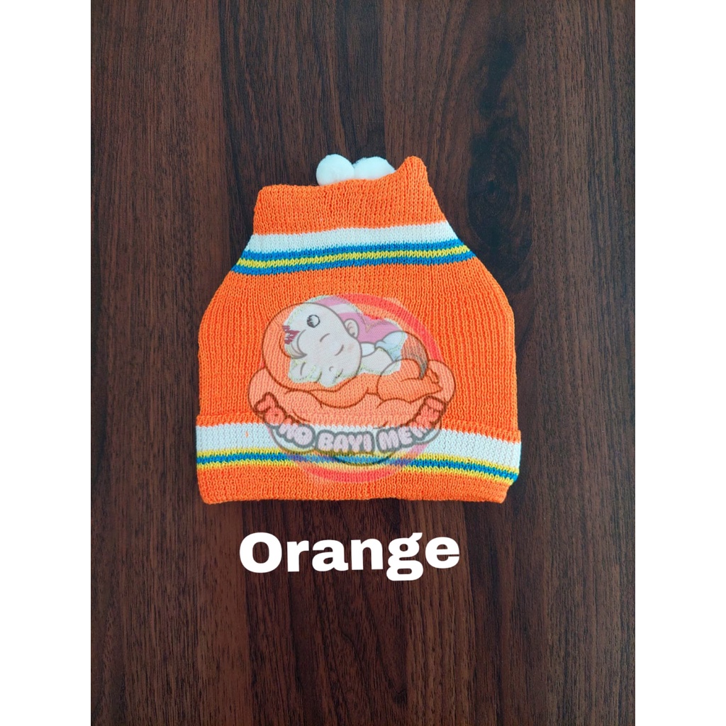 1 LUSIN (12 Pcs) Topi bayi RAJUT harga grosir TERMURAH