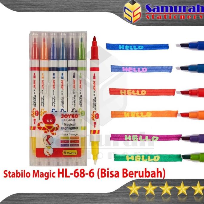 

Highlighter Magical Joyko HL-68 / Spidol Penanda HL 68 6 Warna