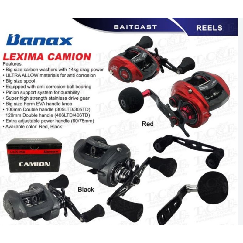 Reel BaitCasting Banax Lexima Camion 305LTD max drag 14kg