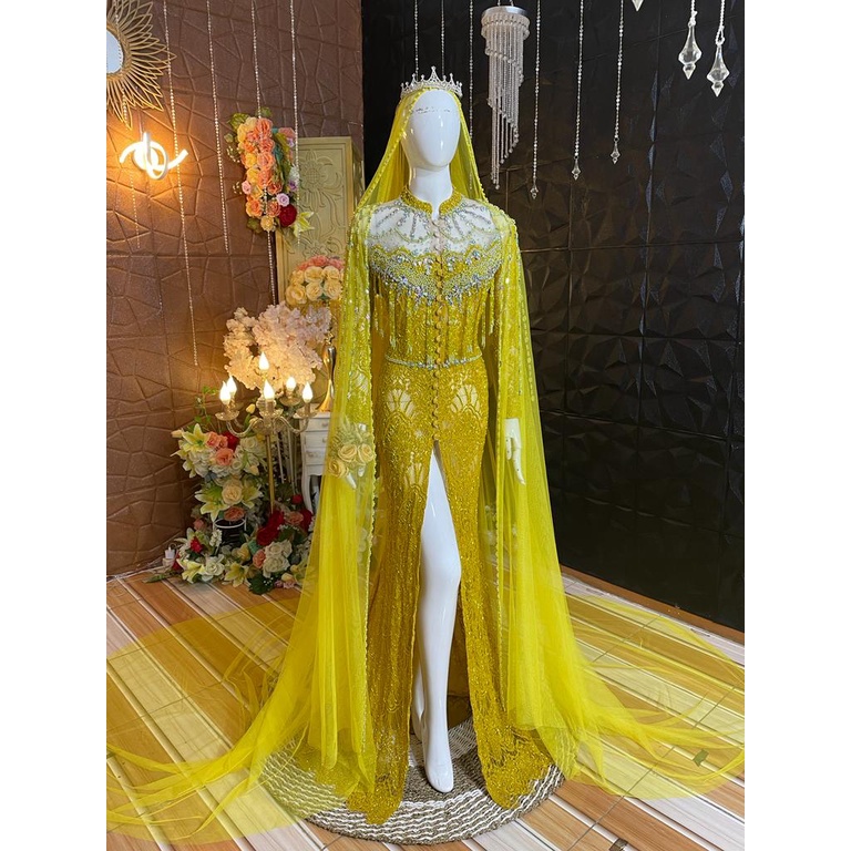 KEBAYA PENGANTIN KUNING MUSTARD