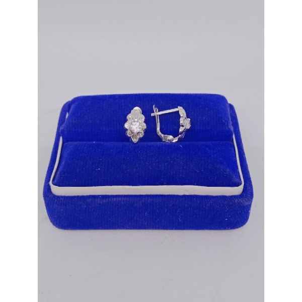 anting jepit perak 925 asli lapis emas model jepit mp 1ukir /anting jepit asli silver 925/ perhiasan anting wanita terbaru S925