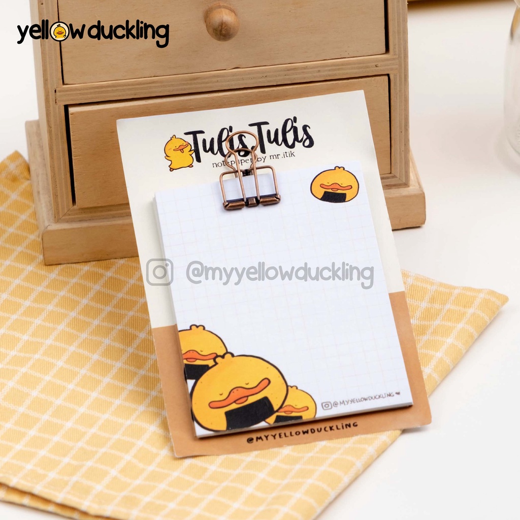

MEMO PAD - ITIK ONIGIRI - YELLOW DUCKLING - KERTAS MEMO - STATIONARY STATIONERY - BUKU CATATAN / ALAT TULIS - KAWAII MEMO DUCK BEBEK MURAH - GIFT IDEA - KADO LUCU - PERLENGKAPAN SEKOLAH MURAH TO DO LIST