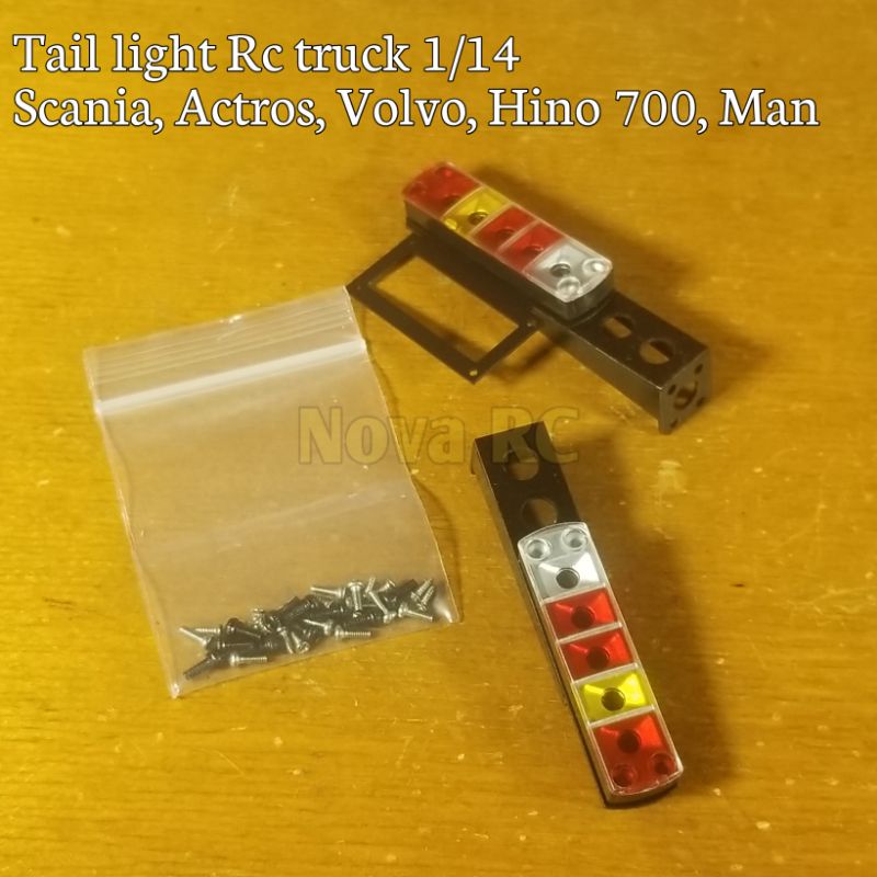 Lampu Belakang untuk RC Truck tamiya hercules lesu 1/14 Scania, Actros, Volvo, Hino 700