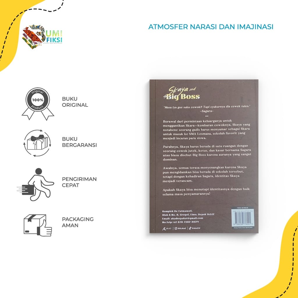 Novel Skaya &amp; The Big Boss - Marsella Tina - Akad - Bumifiksi