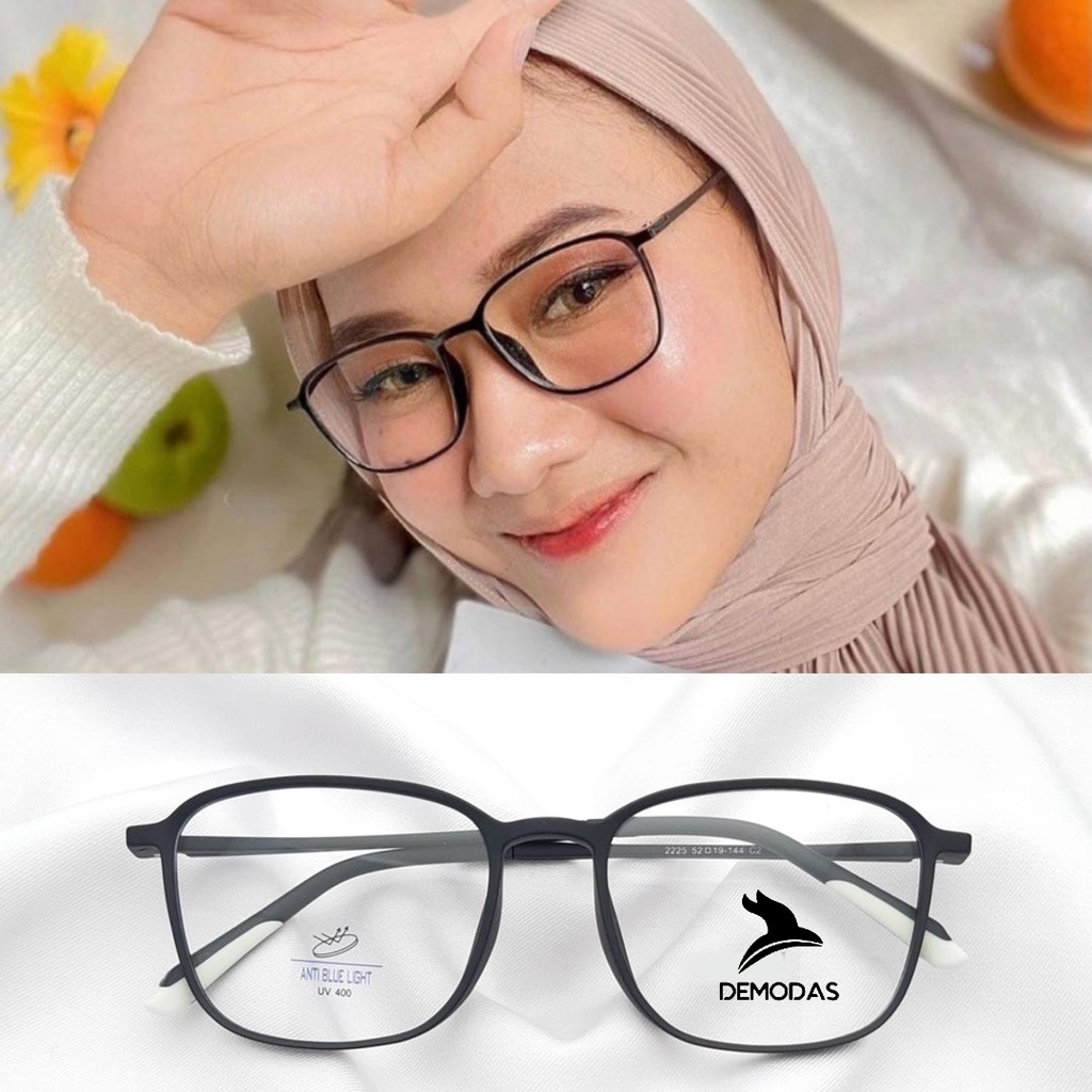 Kacamata Lentur Kotak (Anti Radiasi Photocromic Blueray Bluecromic) Normal Minus Silinder 2225 Kacamata minus wanita kacamata wanita demodass Demodas Glasses