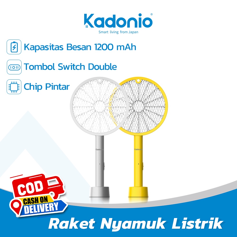 KADONIO Raket Nyamuk Listrik 2in1 Pembunuh Nyamuk Elektrik Mosquito Killer Lampu UV Usb Alat Nyamuk