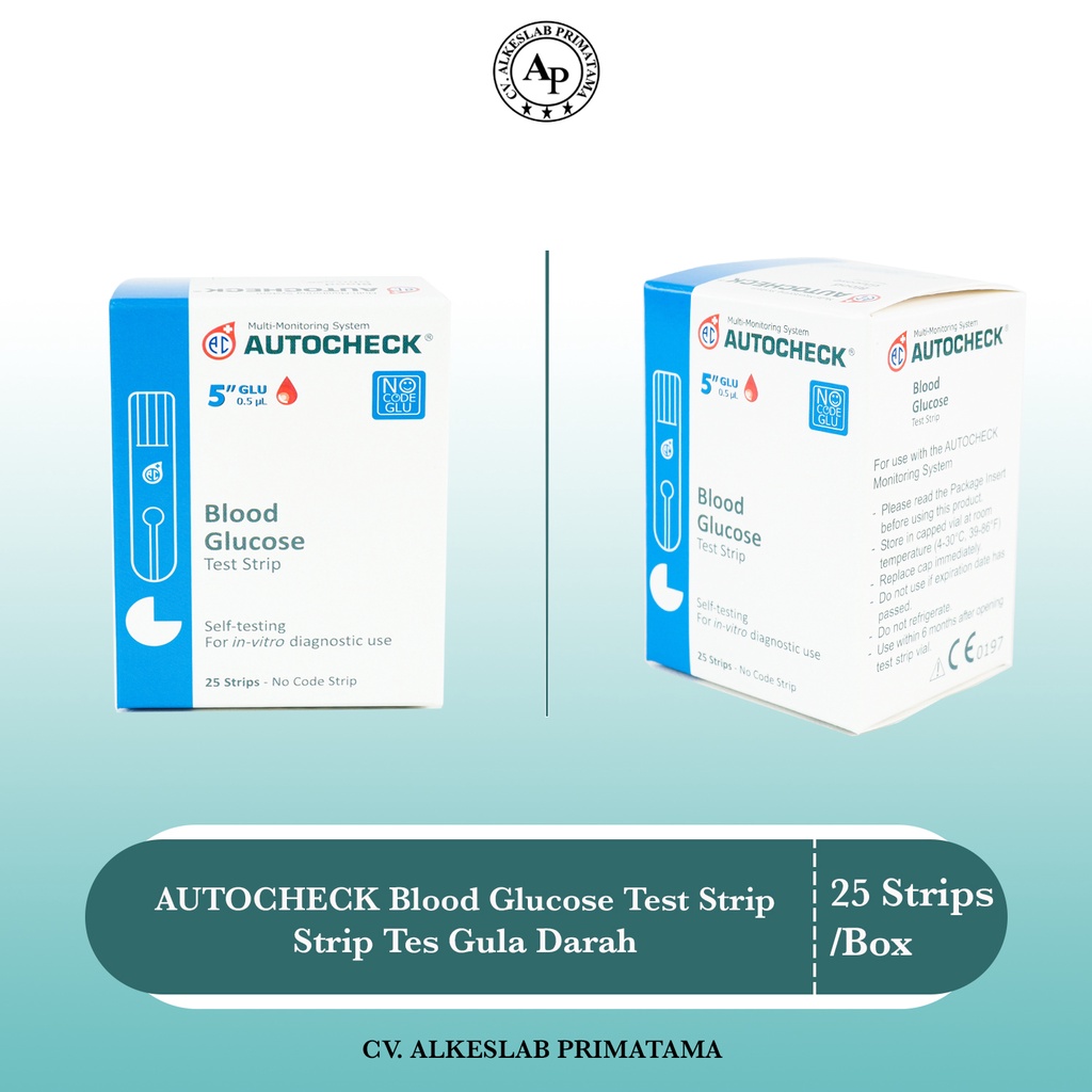 Strip AutoCheck Blood Glucose / AutoCheck Gula darah Strip