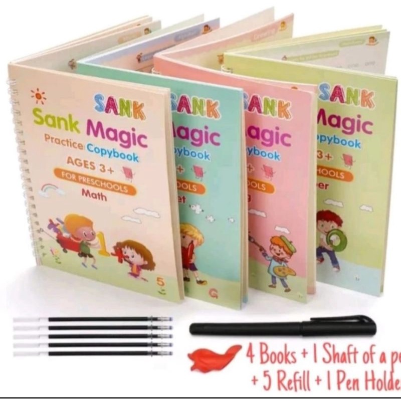 Buku Ajaib Belajar Menulis Anak / Latihan Menghitung Menggambar Tulis ( SANK MAGIC )