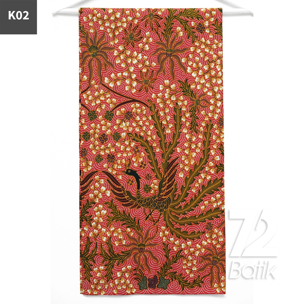 KAIN BATIK PREMIUM Bahan Katun Motif Burung Terbang Pink 722717 Cap 72 Jarik Jarit Samping Kebat Panjang Batik Katun Modern Premium Bahan Seragam Batik Pernikahan Kantor Keluarga Murah Kamen Jadi Batik Bali Lembaran