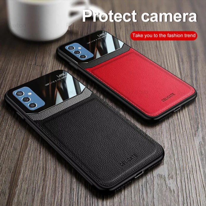 Casing Samsung Galaxy M52 M 52 5G Soft Case Plexiglass Silicone Kulit - Merah