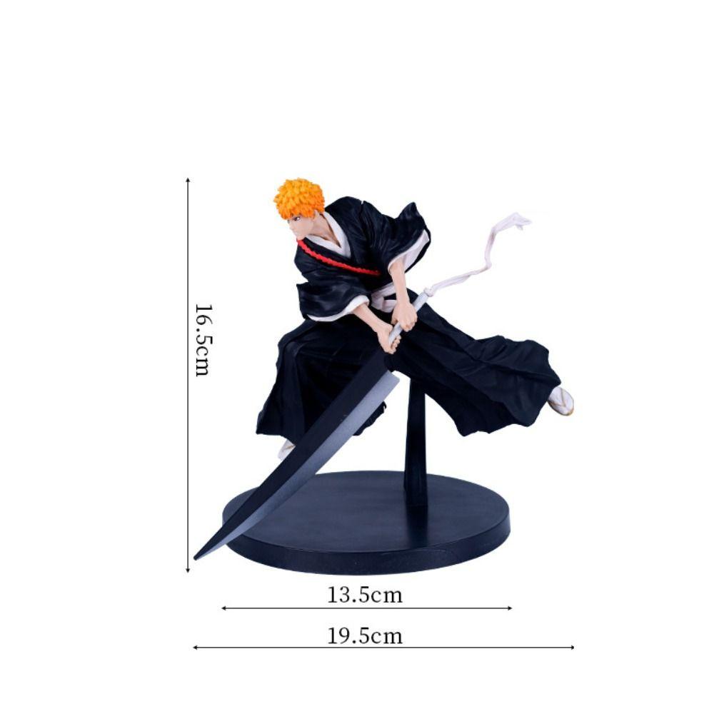 Lanfy Kurosaki Ichigo Action Figure Miniatur Untuk Anak Koleksi Model Figure Mainan Ornamen Mobil Model Anime Mainan Tokoh Anime Permata Pemutih Komputer Case Ornamen