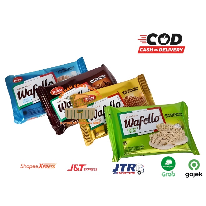 

( BERKAH ) WAFELLO Roma Wafer Mini Butter Caramel Choco Blast Coconut Creame All varian Roma Mayora Italian