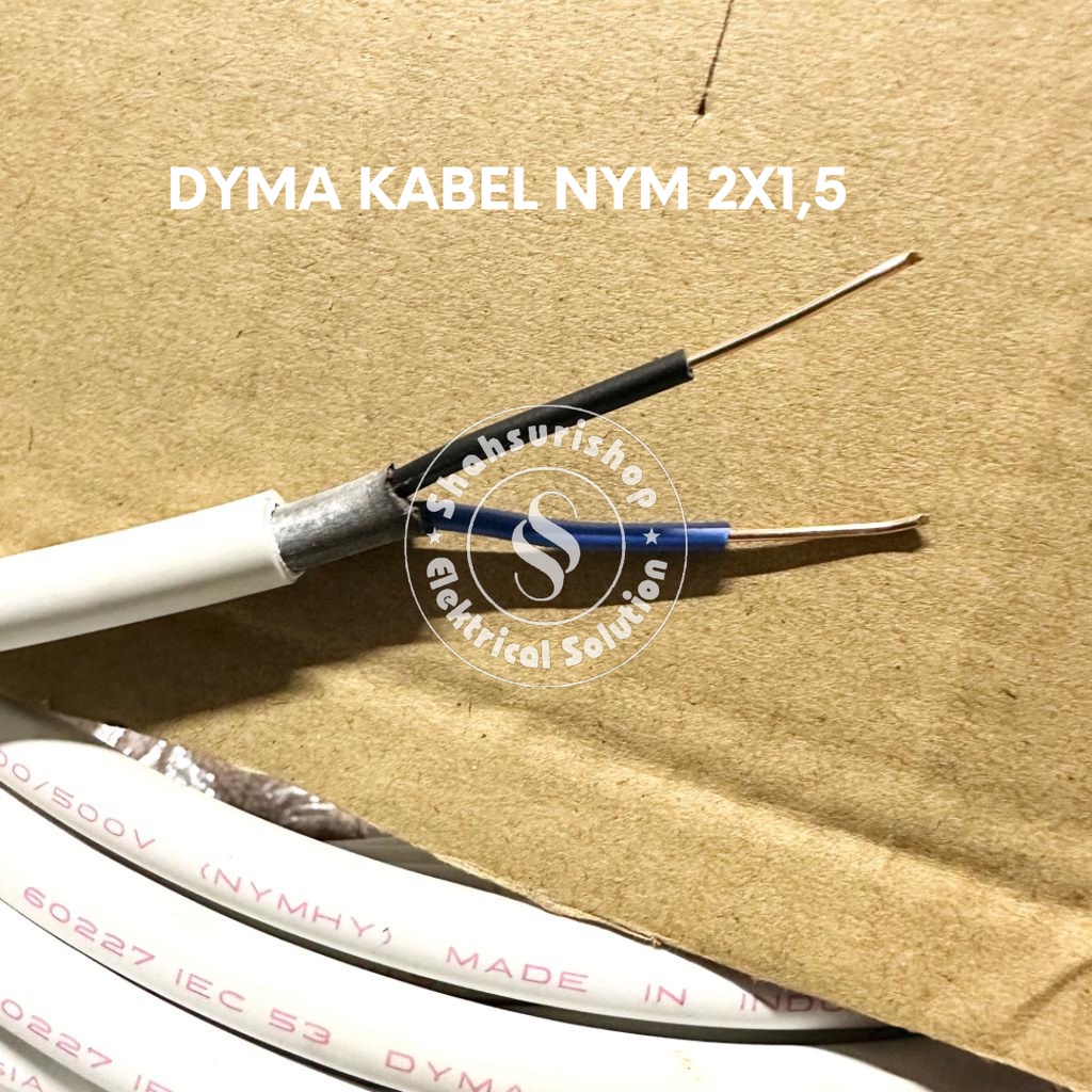 DYMA ARIUS KABEL NYM KAWAT TEMBAGA MURAH 2X1,5 100 YARD SNI
