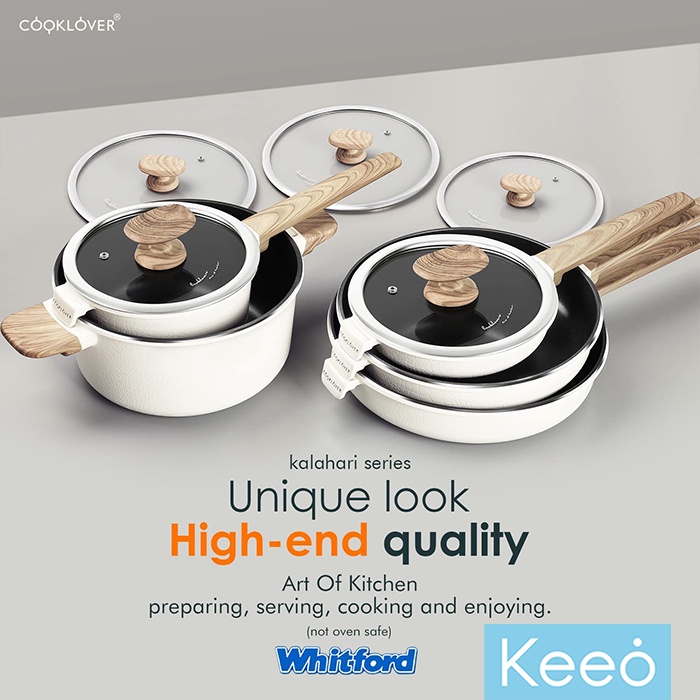 Cooklover 10 Pcs Kalahari Leather Set Whitford Ceramic Coating Putih