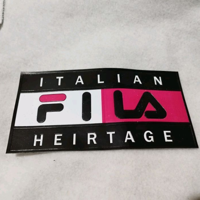 patch fila Italian / emblem fila bahan kulit sintetis (kalep) P.30cm L.10cm