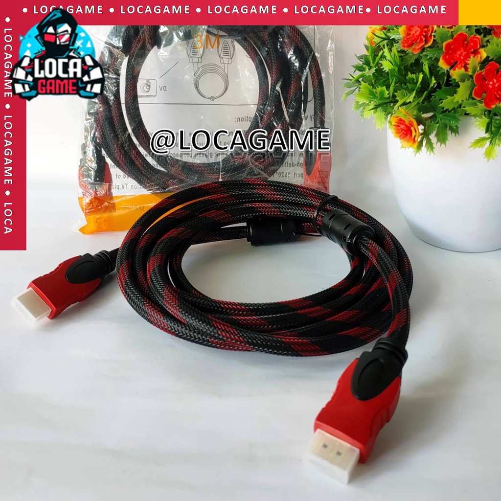 KABEL HDMI SERAT JARING 1,5M | 3M | 5M KABEL HDMI TO TV 1080p HIGH SPEED