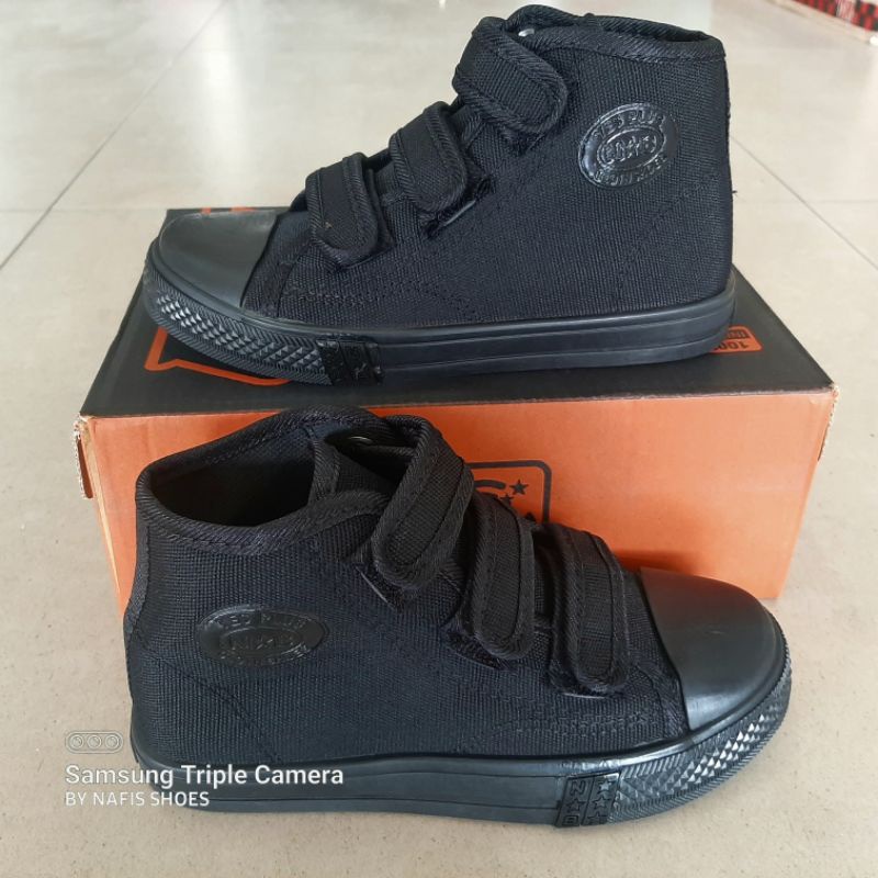 sepatu import n#b anak sekolah sd tempel velcro perekat size 32-35