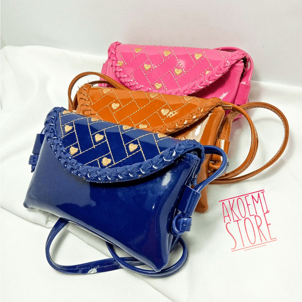 Slingbag Glossy Lovely Tas Selempang Kulit Glossy Cantik