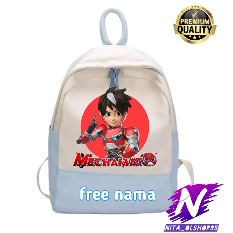 tas ransel sekolah anak tas anak animasi Mecha mato amato