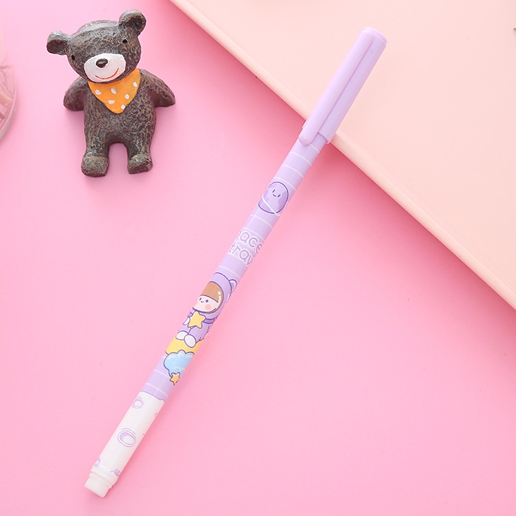 ⭐️𝐈𝐇𝐒 𝟔𝟗𝟕 𝐋𝐚𝐦𝐩𝐮𝐧𝐠⭐️Pulpen Gel Motif Cartoon Ungu Pulpen Korea Pelajar Dan Kantor Pena Lucu Import