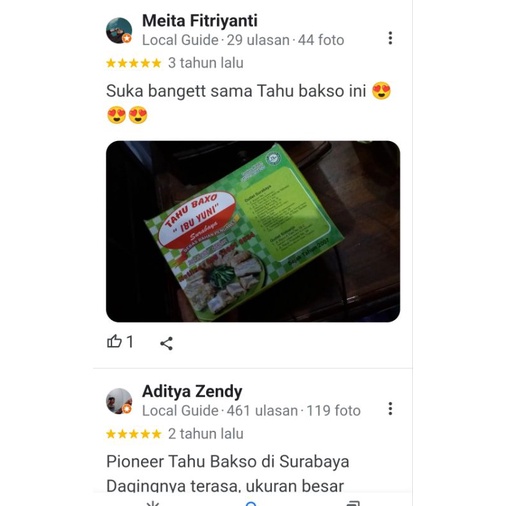 Tahu Baxo Ibu Yuni surabaya, 100% daging sapi asli Tahu Bakso oleh - oleh sby