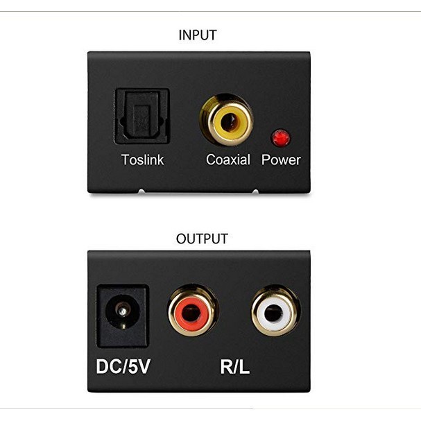 Audio Converter Analog RCA to Digital Optical Coaxial