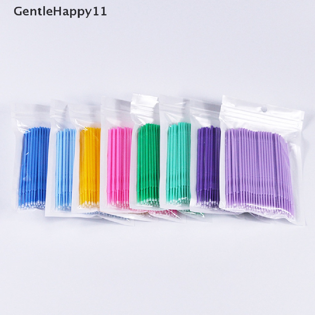 Gentlehappy 100pcs/lot Kuas Cat Sentuh Up Paint Micro Brush Tips Auto Mini Head Brush id