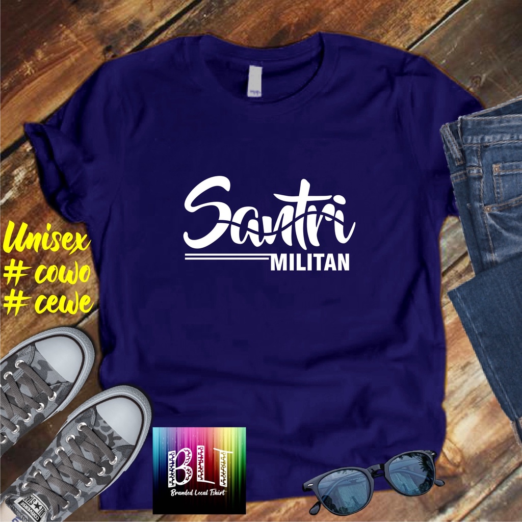 COD/ KAOS SANTRI MILITAN LENGAN PENDEK/KAOS KEKINIAN//KAOS DAKWAH ISLAM/KAOS SANTRI SANTRIWATI/KAOS HITS 2023/KAOS ISLAM PESANTREN /KAOS PRIA  DAN WANITA