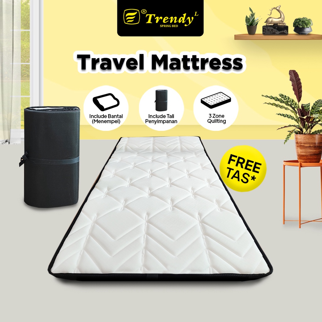 Jual Trendy Travel Mattress 90 x 200 x 6 cm - Travel Bed / Kasur Gulung