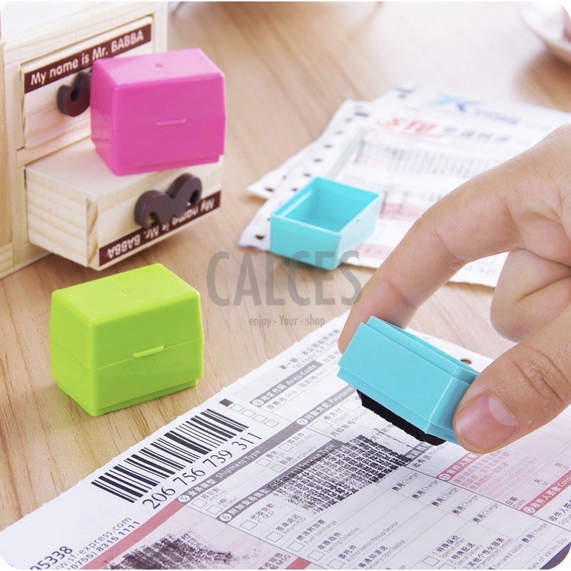 

[CALCES] Stamp Roller / Stempel Untuk Menyembunyikan Data Diri / Resi Unboxing / Confidential Kekinian