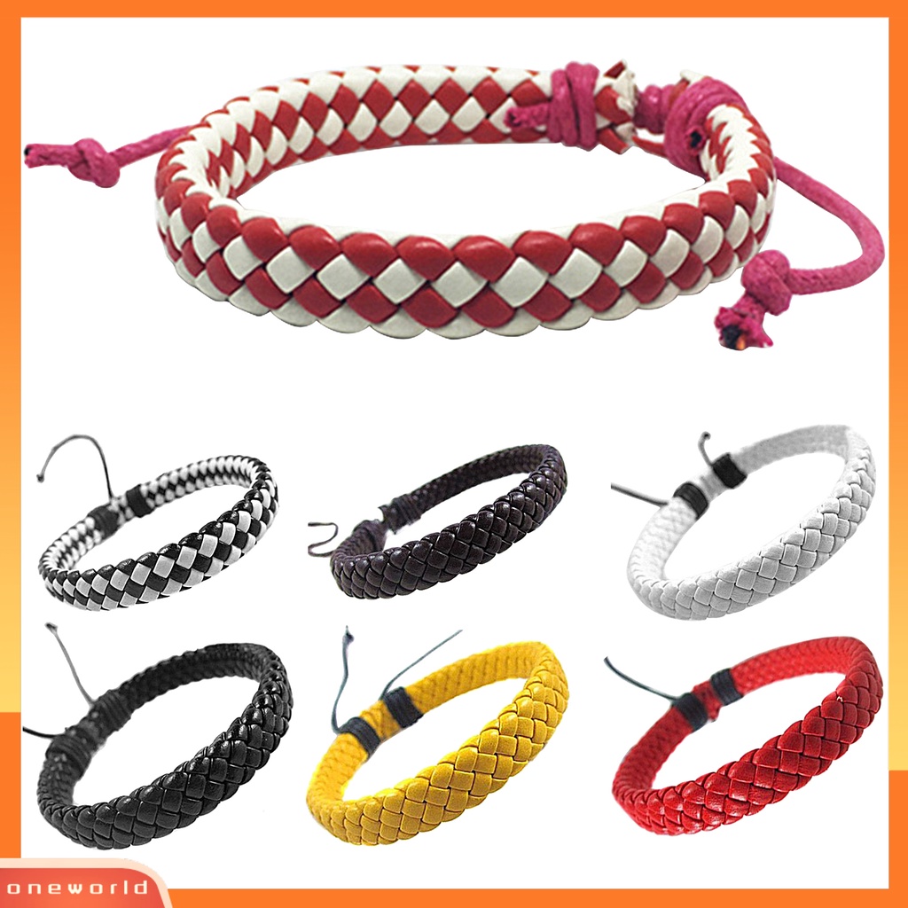 {oneworld} Gelang Tenun Handmade Hias Minimalis Tali Kuat Braided Wristband Untuk Outdoor