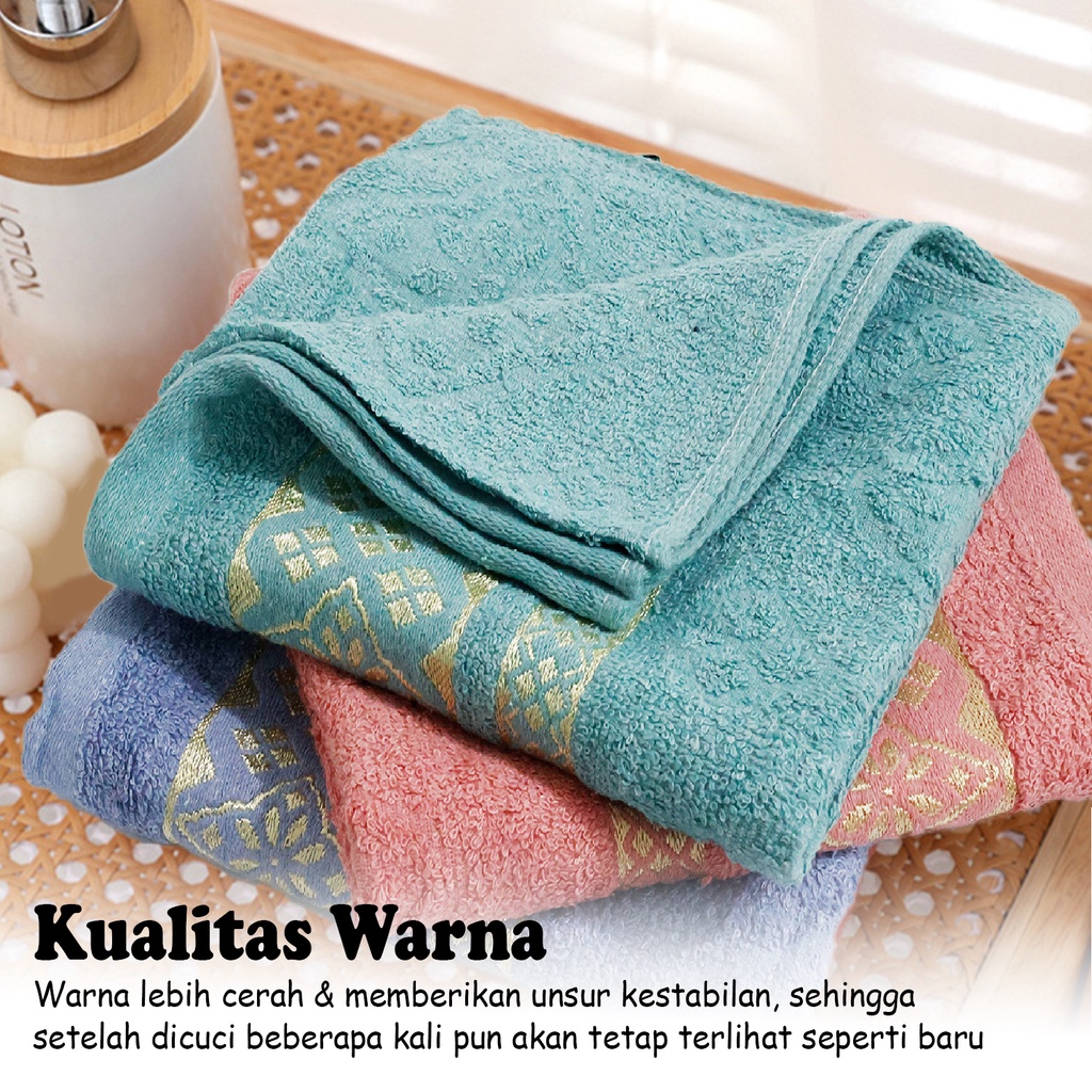Handuk Mandi Katun Tebal Dewasa Pria Wanita Ukuran 50x100cm Bahan Lembut Bermotif Terbaru Perlengkapan Mandi Import - H41-B - Lucky Star