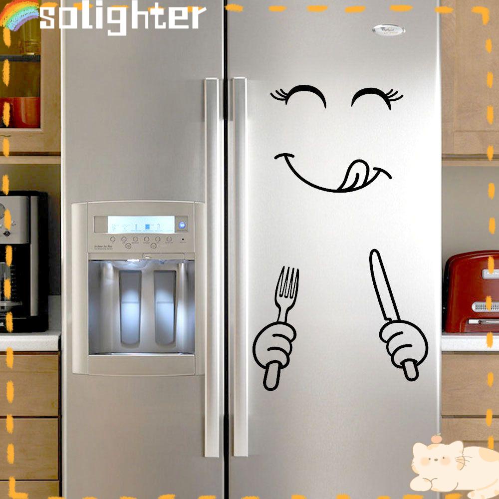 Stiker Kulkas SOLIGHTER Art Cute Kitchen &amp; Dining Refrigerator Decal