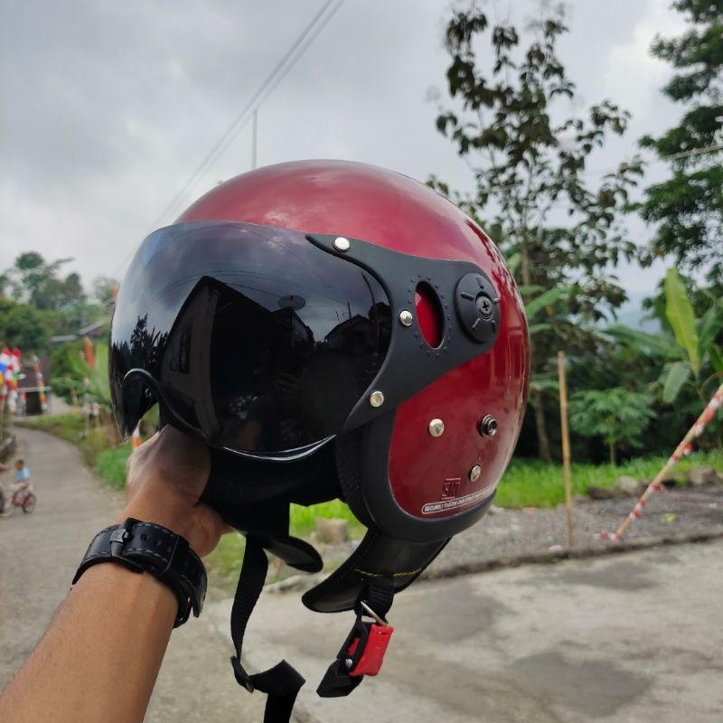 HELM BOGO RETRO PILOT ITALY WANITA PRIA