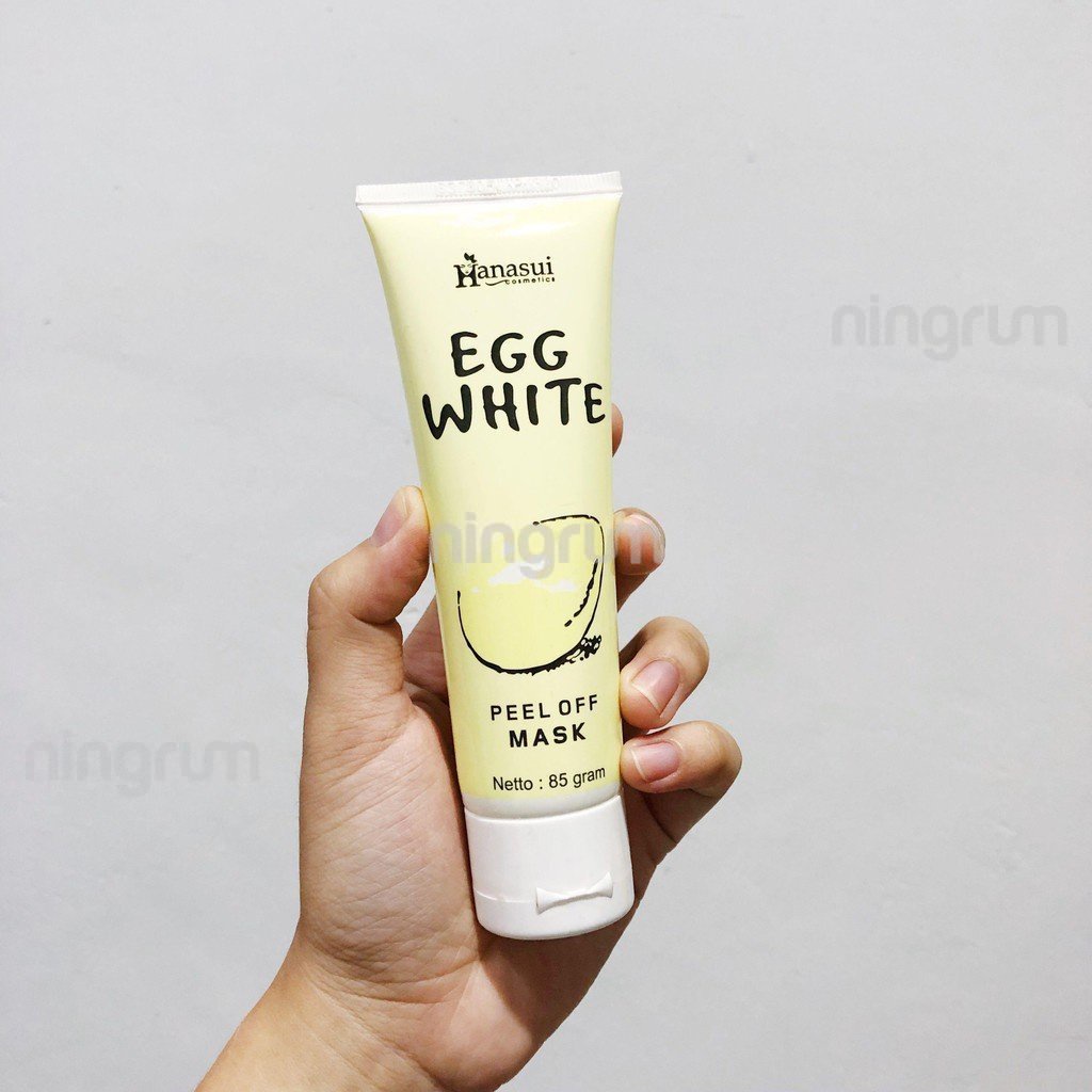 Ningrum Hanasui Peel Off Mask Tube White Egg | Black Face Mask Masker Komedo BPOM Ori | Masker Peel Off Naturgo - 5006