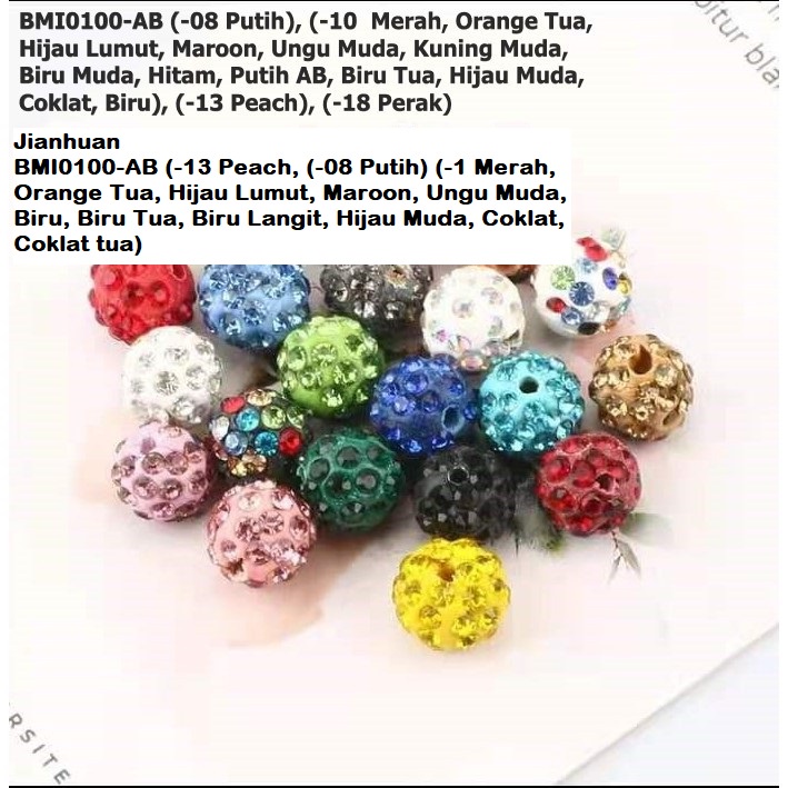 Bola Disco Kristal Polimer Harga/10-100Pc