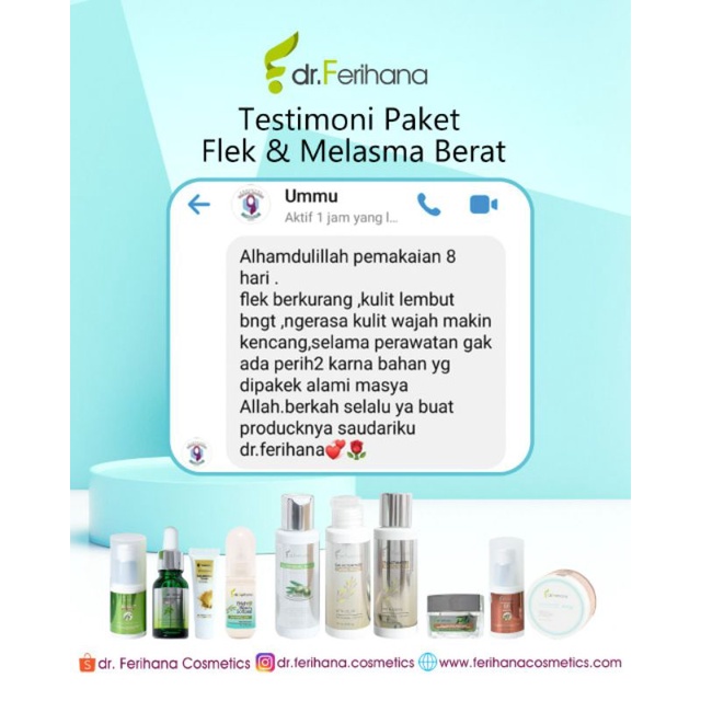 (dr. Ferihana) Paket Flek dan Melasma Berat Skin Complexion Brightening Galactomyces Series