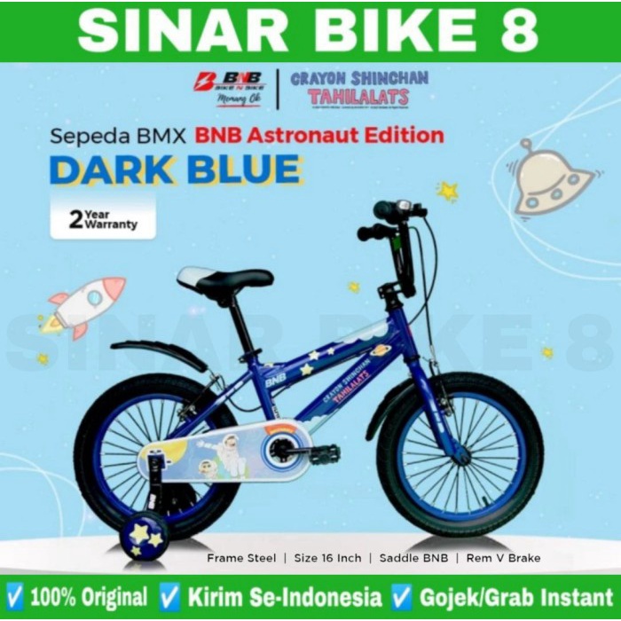 Sepeda Anak Laki Ukuran 16 Inch BMX BNB ASTRONAUT EDITION