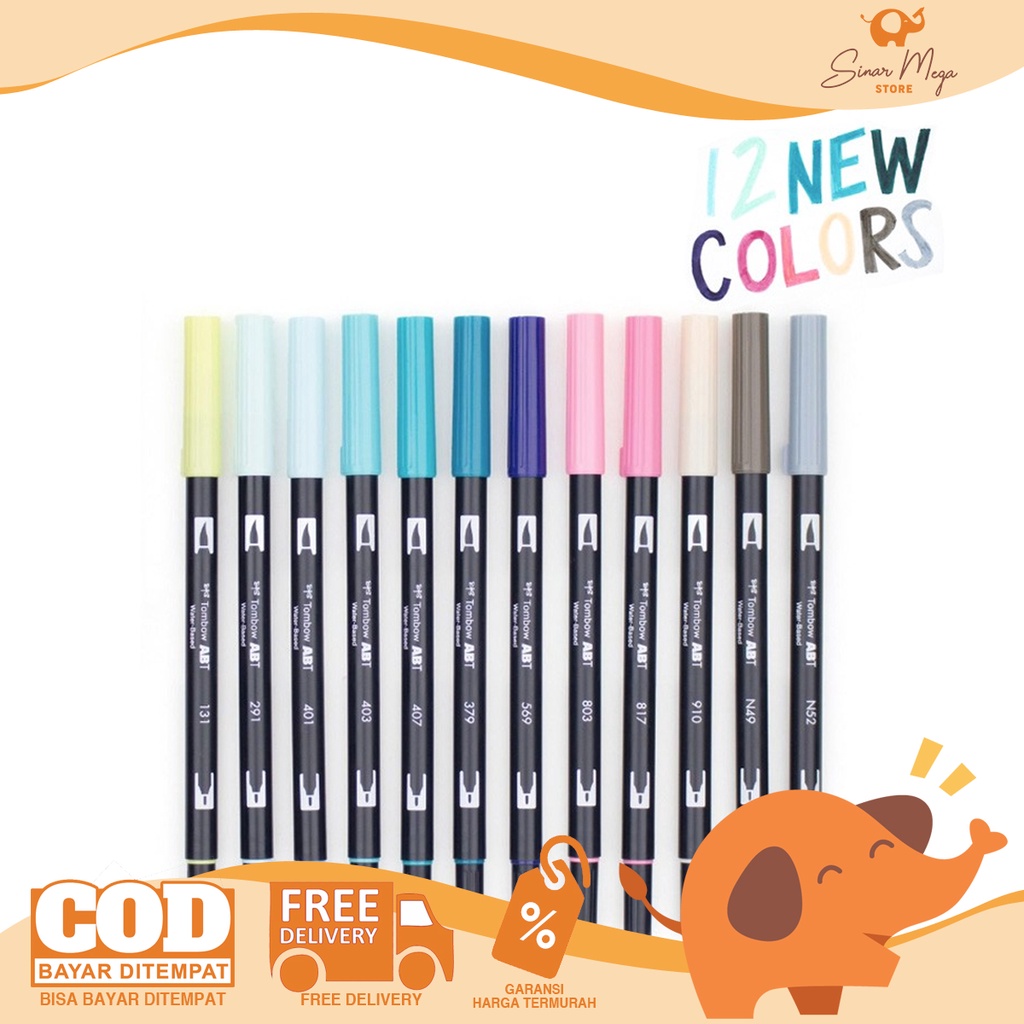 

Tombow Dual Brush Pen ABT New Color / Spidol double tip murah