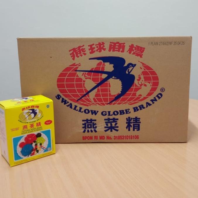 

Swallow Globe agar agar 1 karton isi 24 box @12 sachet putih/plain