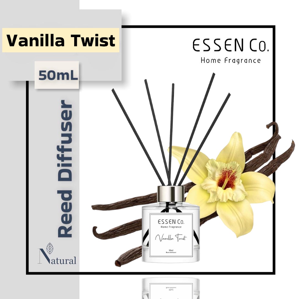 Essen Co Reed Diffuser Aromatherapy Vanilla  Pengharum Pewangi Ruangan Vanila Aromaterapi Vanili 50ml