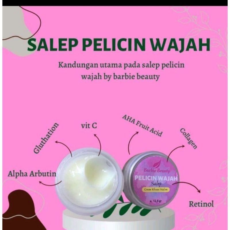 SALEP PELICIN dan SUNCREEN PELICIN WAJAH BY BARBIE BEAUTY. MCI. AMAN BPOM BPOM